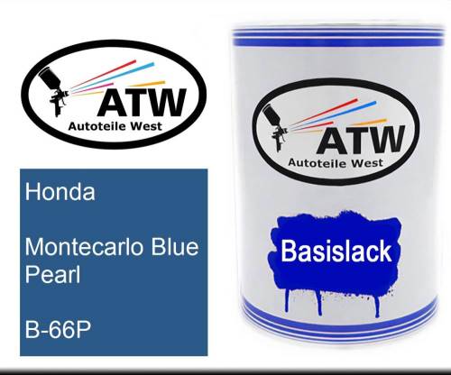 Honda, Montecarlo Blue Pearl, B-66P: 500ml Lackdose, von ATW Autoteile West.